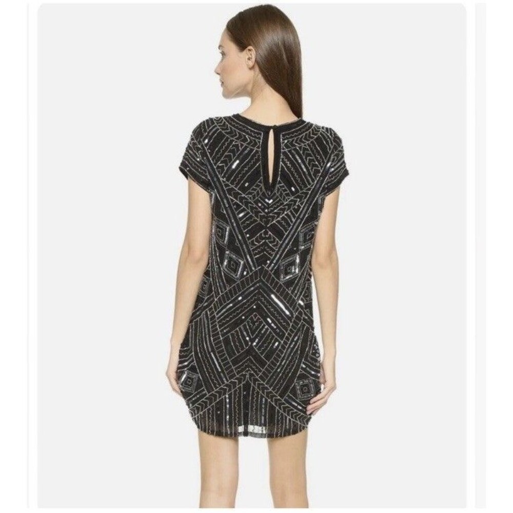 Parker Women’s Size Small Topaz Sequin Cap Sleeve Mini Dress Black Orig. $462